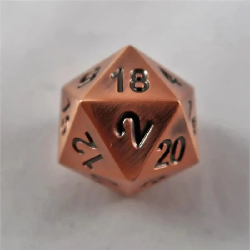 MetallWürfel W20 antique copper