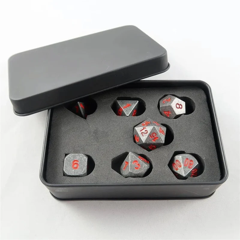 MetallWürfel Set black nickel