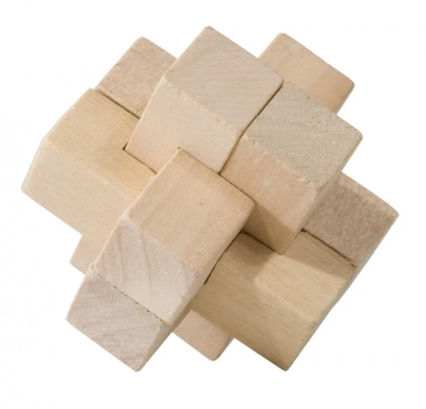 Geschicklichkeitsspiel - Holzpuzzle Kreuz Natur