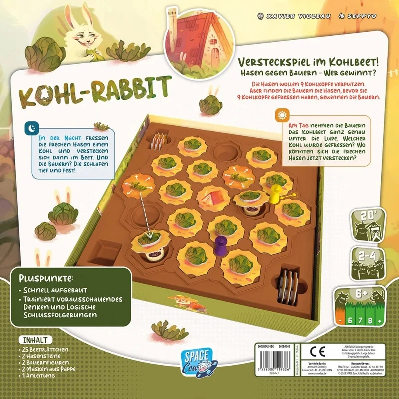 Kohl-Rabbit - Gedächtnisstarkes Versteckspiel für Kinder