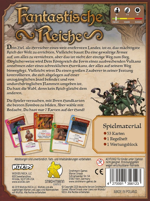 Fantastische Reiche - Schnelles, anspruchsvolles Karten-Kombospiel