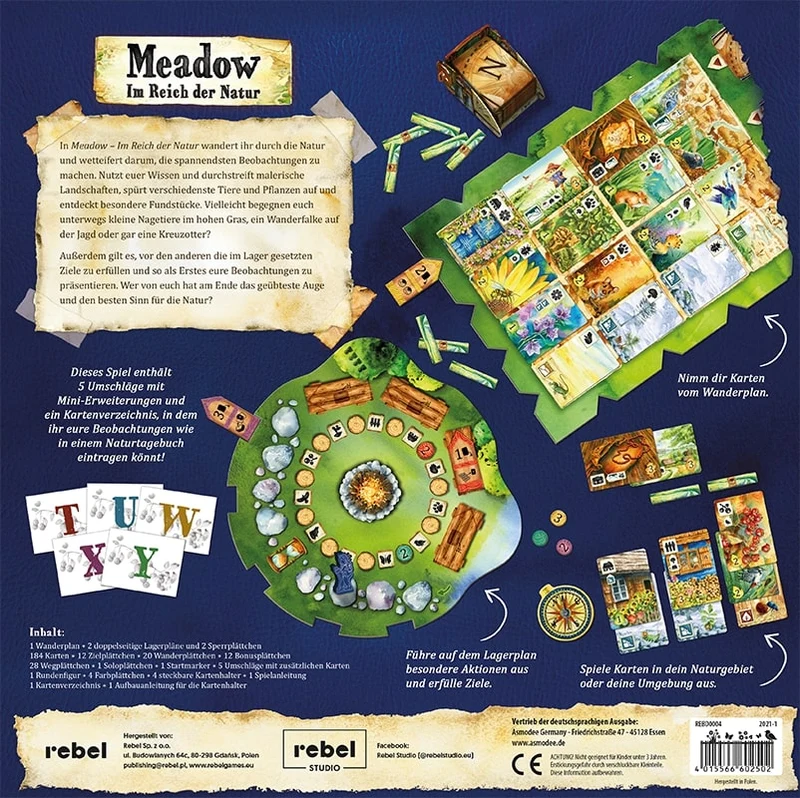 Meadow - Wunderschönes gehobenes Kartensammelspiel für Familien