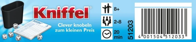 Kniffel: Reisespiel in der Metalldose