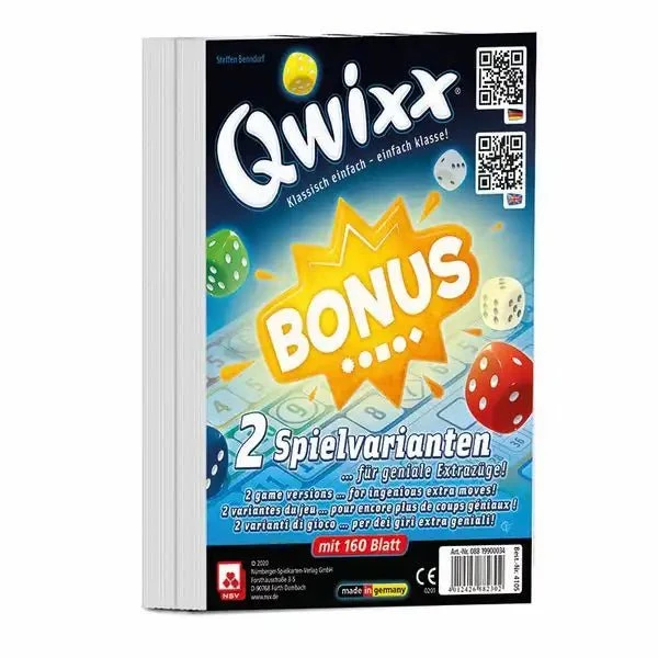 Zusatzblöcke Qwixx Bonus International 2x 80 Blatt