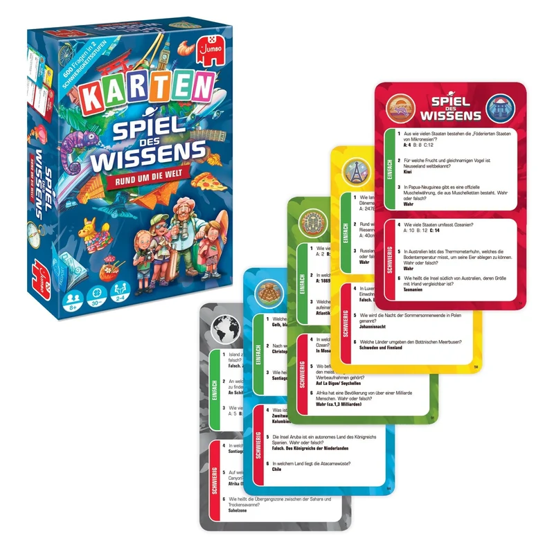 Wissens-Kartenspiel Rund um die Welt – Jumbo