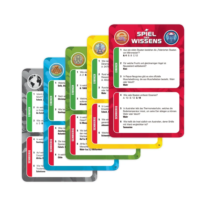 Wissens-Kartenspiel Rund um die Welt – Jumbo