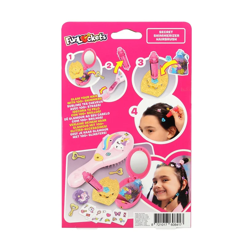 Geheime Haarbürste mit Glitzer – Jumbo Funlockets