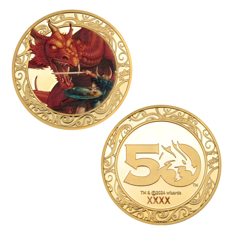 D&D 24k Gold Plated Coin (50th Anniversary)