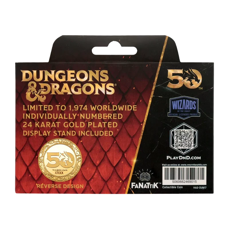 D&D 24k Gold Plated Coin (50th Anniversary)