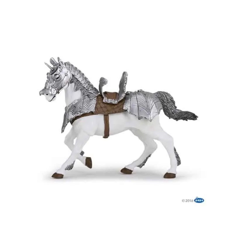 Spielfigur - Pferd in Rüstung