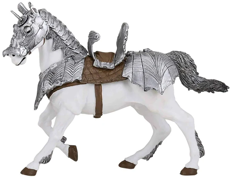 Spielfigur - Pferd in Rüstung
