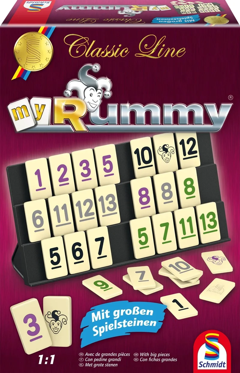 MyRummy mit großen Spielfiguren, Classic Line, Familienspiel