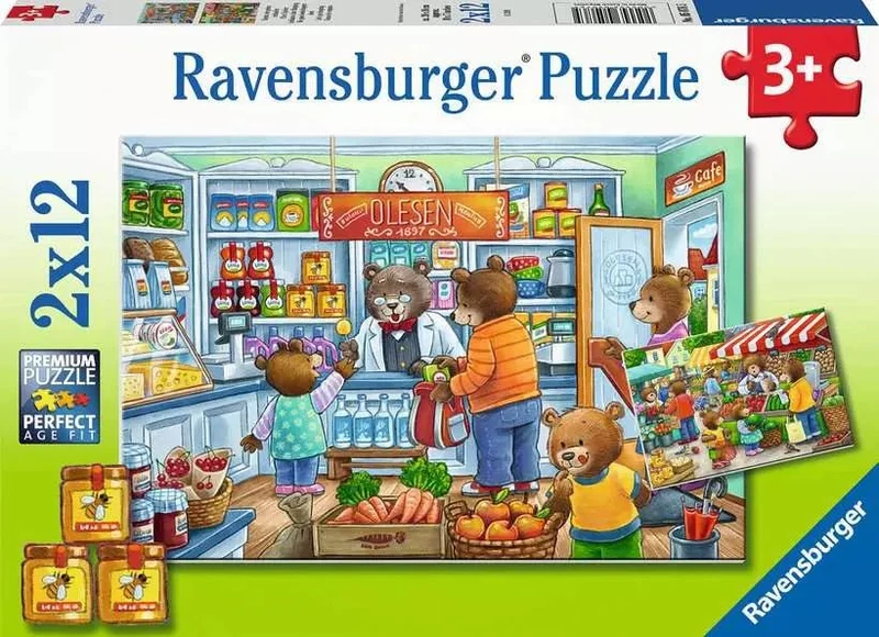 Komm, wir gehen einkaufen – Ravensburger Puzzle 2x12 Teile