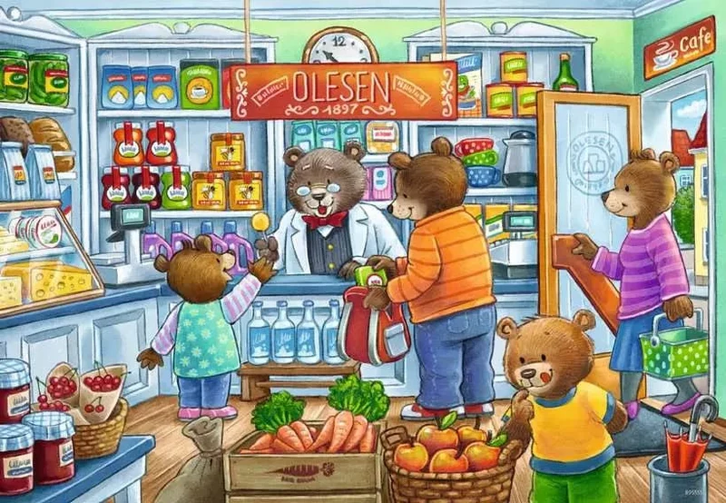Komm, wir gehen einkaufen – Ravensburger Puzzle 2x12 Teile