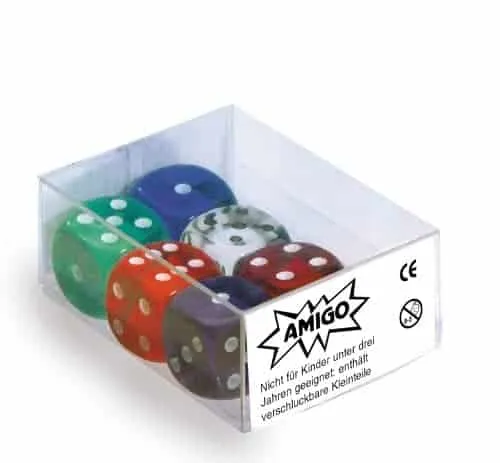 Würfel Transparent W06 Set – Klassische Augenwürfel