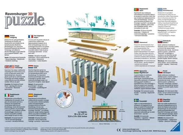 3D Puzzle Brandenburger Tor Berlin – 324 Teile