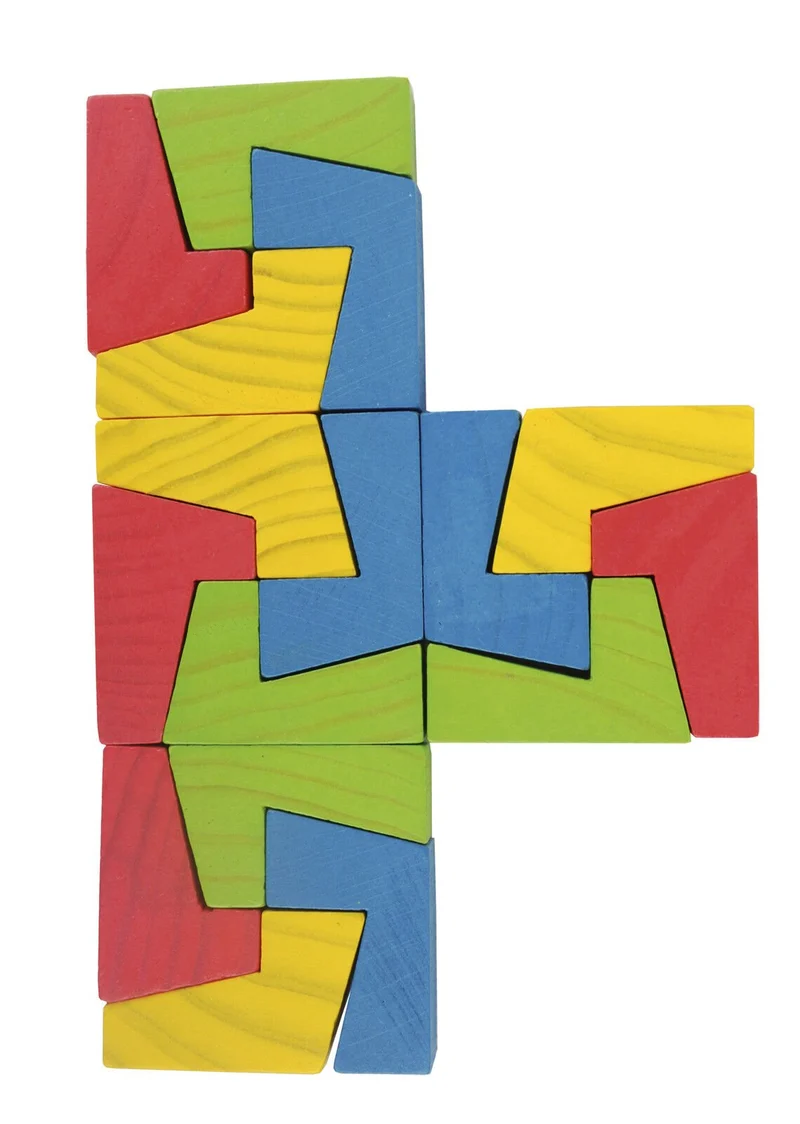 Geduldsspiel aus Holz - farbig - "Magic L"