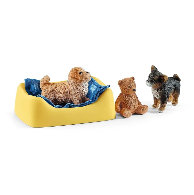 Welpenstube – Schleich Farm World mit 3 Welpen und Zubehör