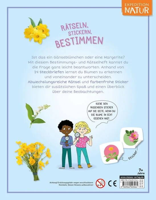 Expedition Natur - Rätseln, Stickern, Bestimmen: Blumen