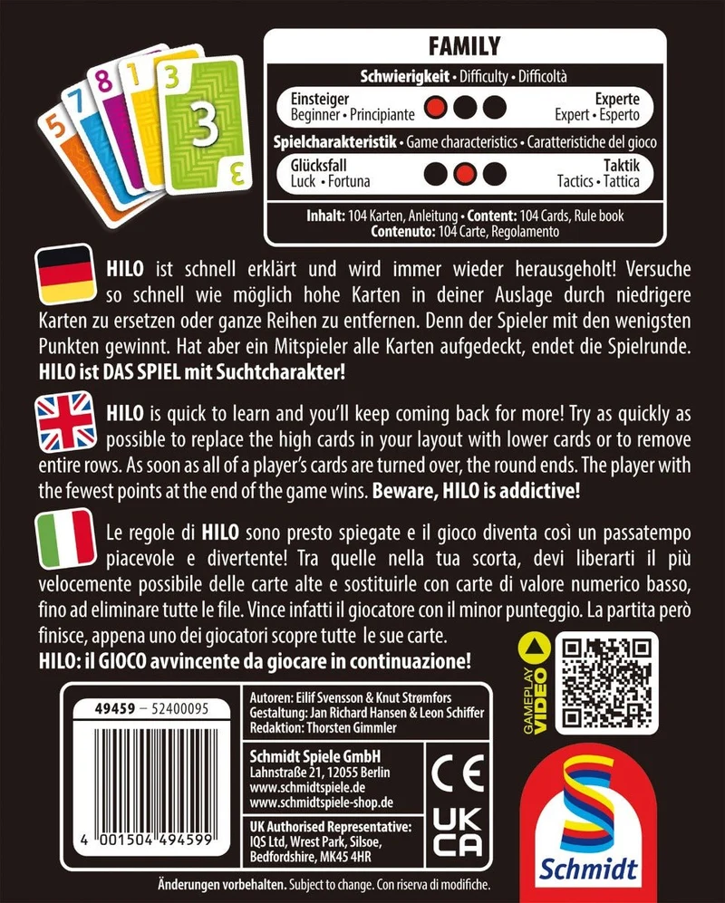 HiLo Kartenspiel Metallbox
