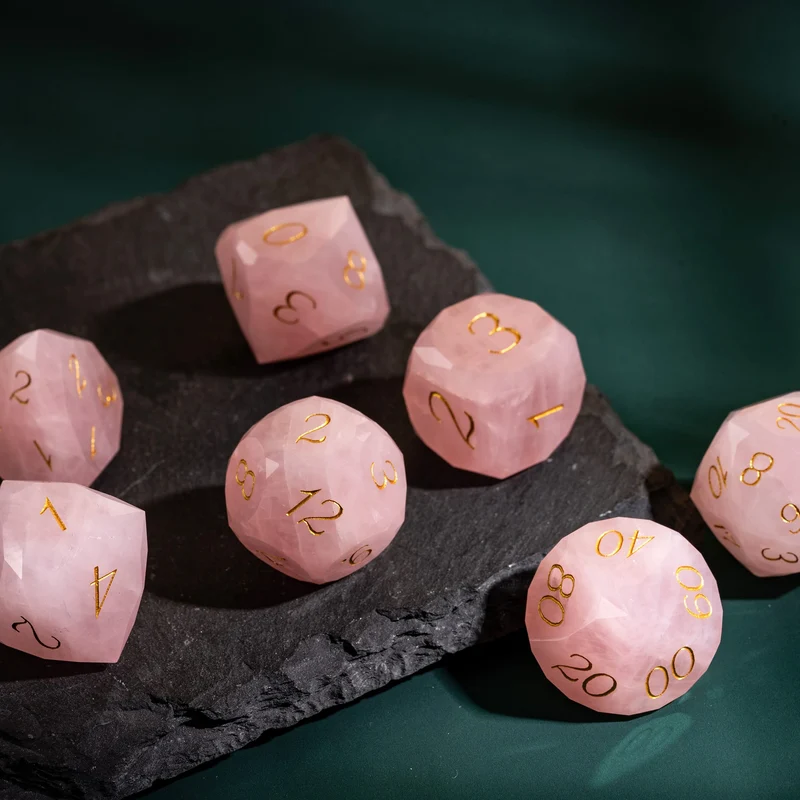 Gilded Rosequartz - Diamondcut