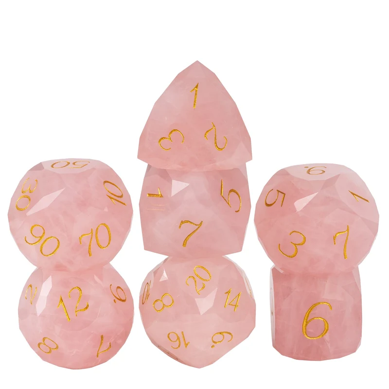 Gilded Rosequartz - Diamondcut