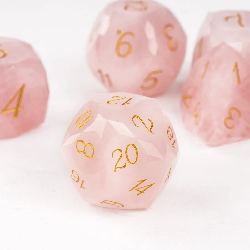 Gilded Rosequartz - Diamondcut