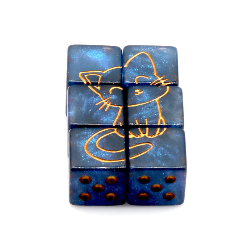 Purrfect Six - 6 x D6 Set