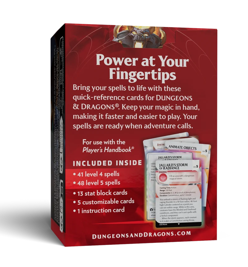 D&D - Reference Cards: Spells - EN