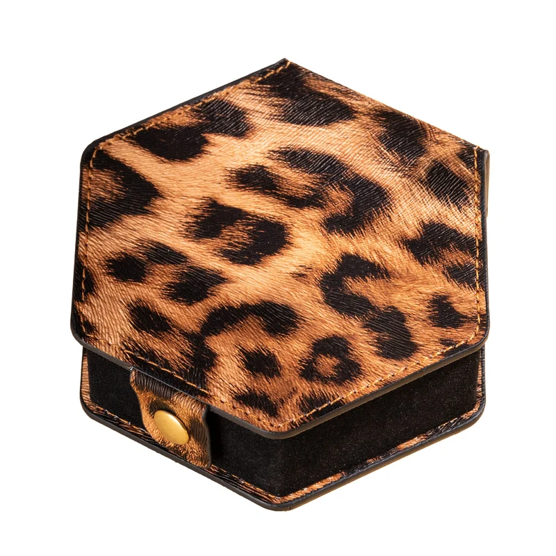 Hexagon-Etui - Leopard Print