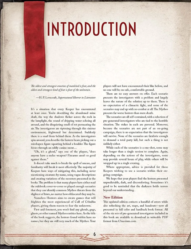 Call of Cthulhu - Nameless Horrors - EN