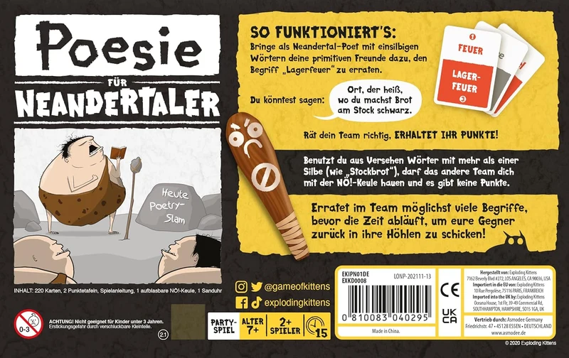 Poesie für Neandertaler – Wortspiel ab 7 Jahren