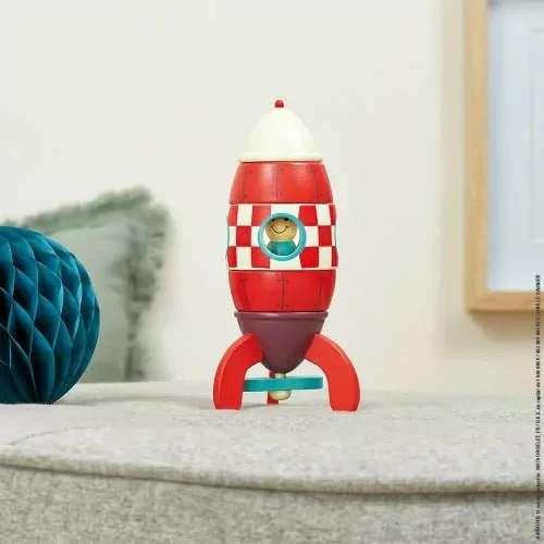 Magnetischer Bausatz Rakete Klein (Holz)