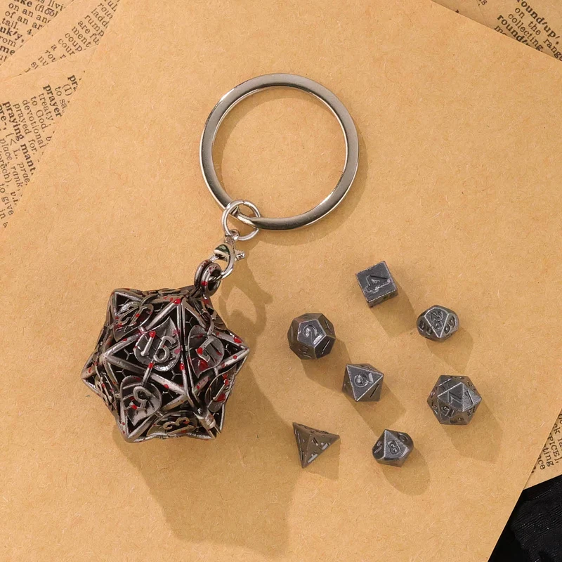 Elderwood's Vault - W20 Schlüsselanhänger mit Mini-Würfelset