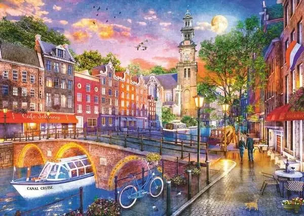 Puzzle Sonnenuntergang Amsterdam – Ravensburger Puzzles 1000 Teile
