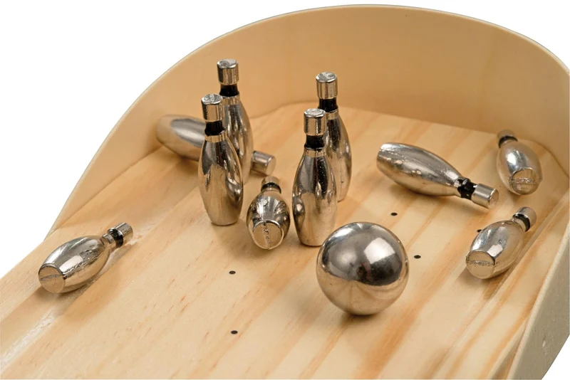 Mini Bowling Tischspiel aus Holz – Philos