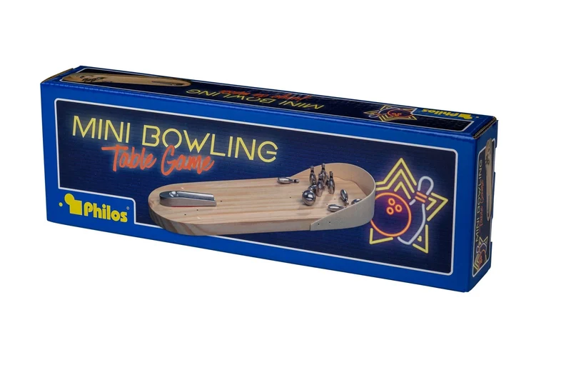 Mini Bowling Tischspiel aus Holz – Philos