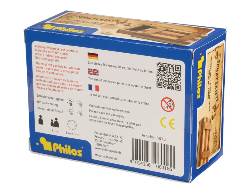 Schatzkiste Geduldspiel mit Geheimfach – Philos