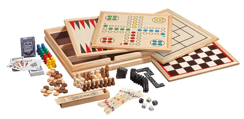 Holz Spielesammlung 10-in-1 FSC – Philos