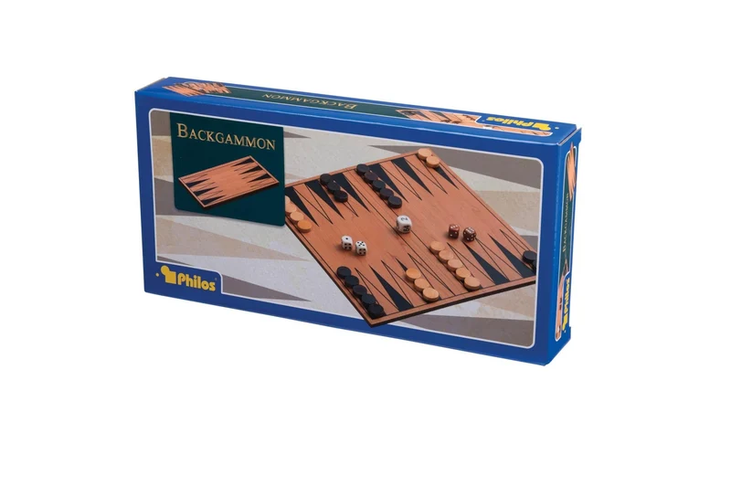 Backgammon Set Holz kompakt – Philos
