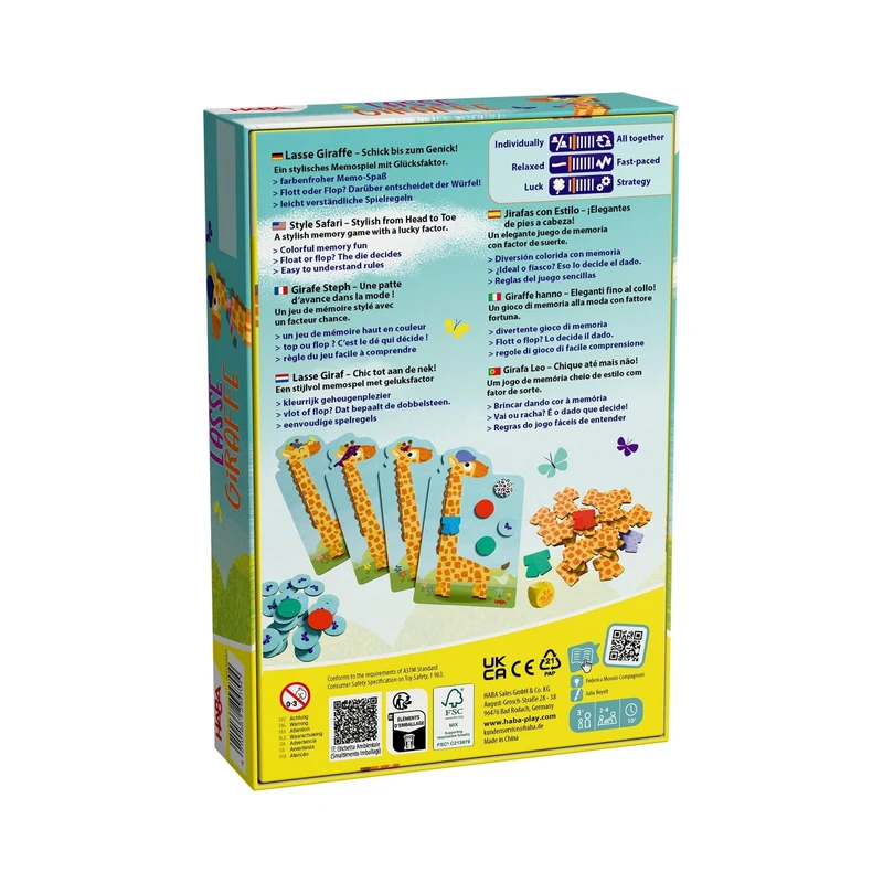 Lasse Giraffe – Memospiel ab 3 Jahren – HABA