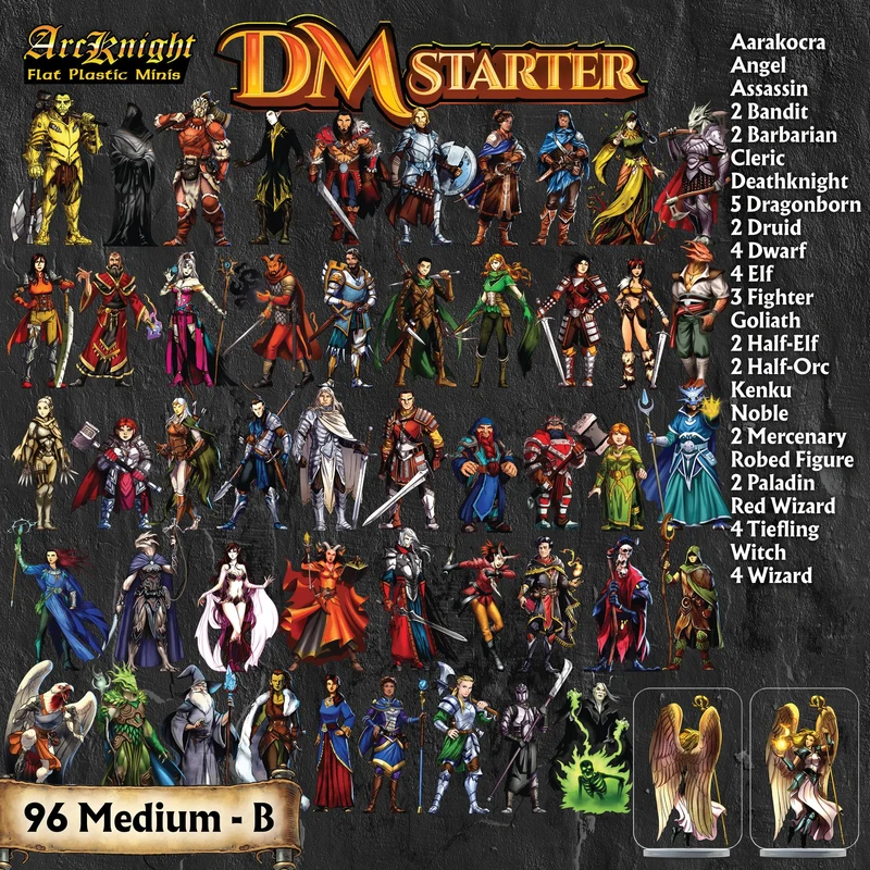 DM Starter Set - Flache Kunststoff-Miniaturen (162 Stück)
