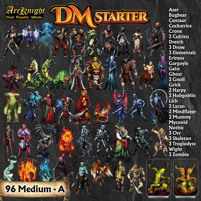 DM Starter Set - Flache Kunststoff-Miniaturen (162 Stück)