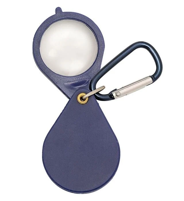 Mini-Lupe 10-fach klappbar mit Karabiner
