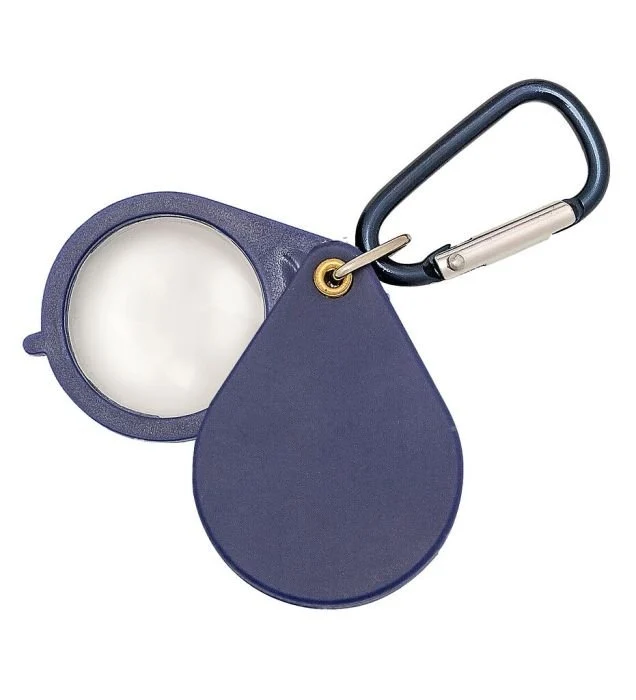 Mini-Lupe 10-fach klappbar mit Karabiner