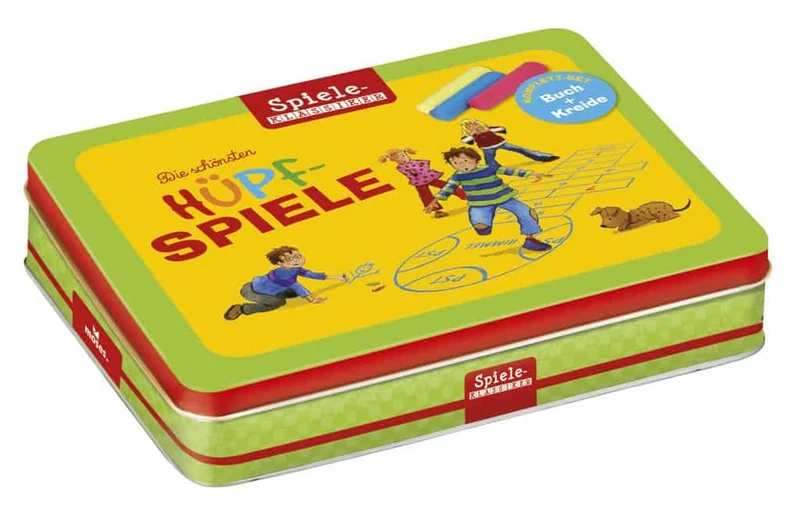 Hüpf Spiele in Metalldose