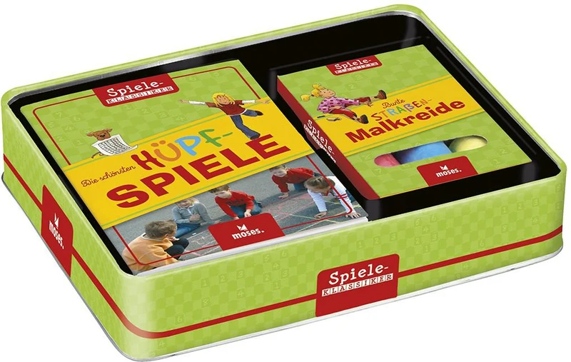 Hüpf Spiele in Metalldose