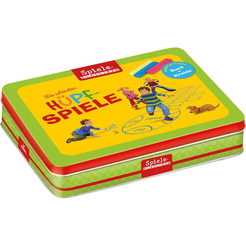 Hüpf Spiele in Metalldose