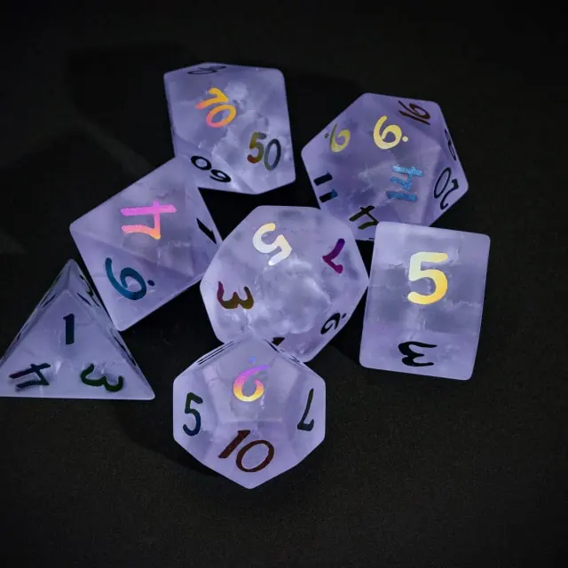 Glaswürfel Frosted Lightning Lilac Rainbow