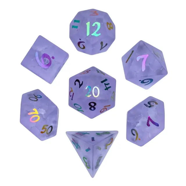 Glaswürfel Frosted Lightning Lilac Rainbow